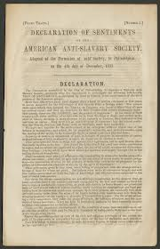 declaration sentiments seneca falls 1848 convention signed